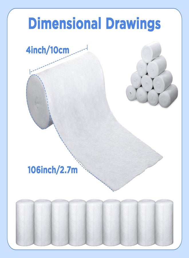 Limbeuuu 24 Rolls Cast Padding Individual Pack Undercast Padding Roll Wrap Bandage with Plaster Soft Cloth for Halloween Wrap Bandage Art Projects Body Casts Mask Making Supplies(4 Inch x 8.9 ft) - Image 2